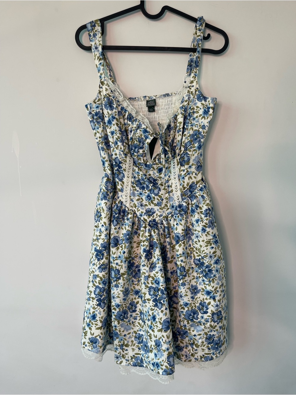 Wild Fable blue floral corset mini dress, S, NWT